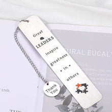 Load image into Gallery viewer, Bosses Day Gift for Women Men Thank You Bookmark with Chain for Leader Mentor Supervisor PM Boss Lady Birthday New Job Promotion Present for Office Coworker Retirement Farewell Holiday Christmas Gift
