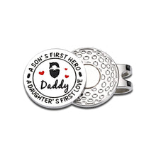 Load image into Gallery viewer, Dad Gifts from Daughter Son Golf Ball Marker for Men Him Dad Gift for New Dad to Be Stepdad Wedding Gifts for Dad Fathers Day Valentines Christmas Present
