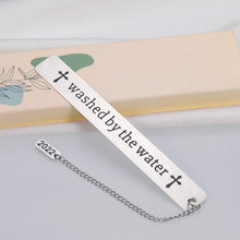 Load image into Gallery viewer, Washed By The Water Bookmark, 2022 Baptism Gifts for Teen Girls Baby Boys Christian, Adult Baptism Gift for Women Men Book Lovers, First Communion Religious Gift for Goddaughter Godson from Godparents

