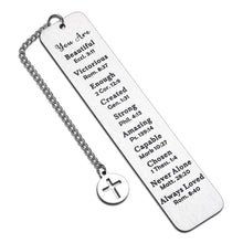 Load image into Gallery viewer, Inspirational Bookmark Christian Gifts for Women Men, Bible Verse Bookmark for Kids Teens Book Lovers, Religious Church Gift for Friend Female,Birthday Christmas Stocking Stuffers for Her Him Girl Boy
