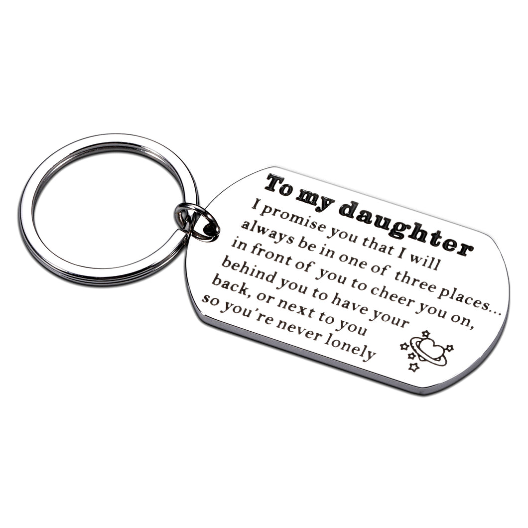 Daughter Teen Girl Gifts Keychain for Kids Valentines Christmas Birthday Gifts for Teen Girls from Mom Dad to Step Daughter in Law Wedding Graduation Family Gifts for Daughter from Mothers Day Keyring
