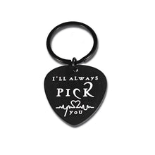Load image into Gallery viewer, Guitar Keychain Love Gifts for Him Her Girlfriend Birthday Christmas Gifts for Boyfriend Husband Valentines Day Gifts for Guitar Players Anniversary Christmas Stocking Stuffers Guitar Accessories

