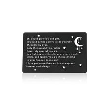 Load image into Gallery viewer, Gifts for Husband Boyfriend Him Her Engraved Wallet Insert for Anniversary Husband Birthday Card Gifts for Boyfriend Hubby Gifts from Girlfriend Wife Valentines Day Metal Wallet Card Stocking Stuffers
