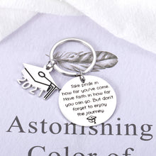 Load image into Gallery viewer, Graduation Gift Keychain for Him Her Inspirational College Grad Master Graduates High School Students Nurse Gift for Women Men Boys Girls Class of 2021 Daughter Son Present
