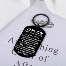 Load image into Gallery viewer, Christmas Stocking Stuffer for Teen Boys, Inspirational Keychain Gifts for Son from Mom, Valentine&#39;s Day Gifts for College Son, Graduation Gifts for Son from Mom, Birthday Gifts for Son in Law Adult
