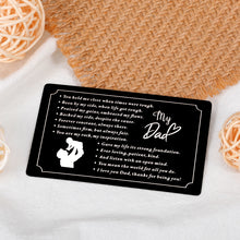 Load image into Gallery viewer, Mens Stocking Stuffer Christmas Gifts for Dad from Daughter Son to Father Daddy Gifts Metal Wallet Card for Fathers Day Birthday Gifts for Stepdad Father in Law Gifts for Dad Appreciation Thank You
