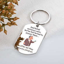 Load image into Gallery viewer, Funny Dad Gifts Keychain, Fathers Day Dad Gifts from Daughter Wife Son Kids, Step Dad Father in Law Gifts for Dad, Stepdad Father&#39;s Day Birthday Gifts for Husband Grandpa, Father of the Bride Gifts
