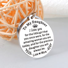 Load image into Gallery viewer, Christmas Stocking Stuffer for Daughter Gift Inspirational Keychain for Daughter from Mom, Valentine&#39;s Day Gifts for Teen Girls, Graduation Gifts for Her, Birthday Gifts for Daughter in Law Adult
