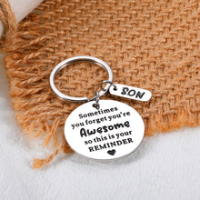 Load image into Gallery viewer, Christmas Stocking Stuffers for Teen Boys Gifts, Inspirational Keychain for Son, Valentine&#39;s Day Gifts for Son from Mom, Birthday Gifts for Son in Law Adults, Graduation Gift for Son from Dad
