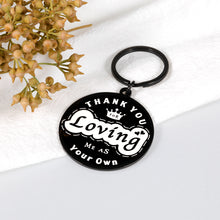 Load image into Gallery viewer, Bonus Mom Dad Gifts for Stepdad Birthday Christmas Gifts for Stepmom Bonus Dad Thank You Keychain for Bonus Mom Father in Law Stocking Stuffer for Stepdad Father Mother Gifts from Stepdaughter Son
