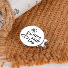 Load image into Gallery viewer, Fathers Day Dad Gifts from Daughter Son Wife, Golf Accessories for Men Dad, Father&#39;s Day Golf Gifts for Husband Grandpa, Retirement Gifts for Men Bonus Dad, Nice Shot Dad Golf Ball Marker Hat Clip
