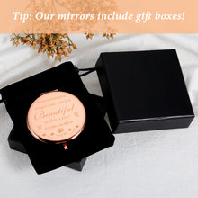 Load image into Gallery viewer, Compact Makeup Mirror Christmas Birthday Gifts for Women Daughter Girl Stocking Stuffers Thanksgiving Valentine&#39;s Day for Mom Wife Girlfriend Inspirational Gift for Her Best Friend Sister Nurse Female
