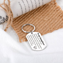 Load image into Gallery viewer, Daughter Teen Girl Gifts Keychain for Kids Valentines Christmas Birthday Gifts for Teen Girls from Mom Dad to Step Daughter in Law Wedding Graduation Family Gifts for Daughter from Mothers Day Keyring
