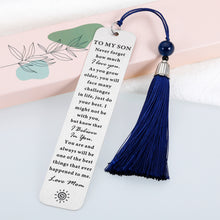 Load image into Gallery viewer, Christmas Stocking Stuffers for Son from Mom, Inspirational Bookmark Gifts for Teen Boys, Birthday Gifts for Son in Law, Graduation Gifts for Son from Mother, Valentine&#39;s Day Gifts for Step Son Adult
