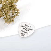Load image into Gallery viewer, Guitar Gifts for Men Women Stocking Stuffers for Music Lover Birthday Christmas Gifts for Son Daughter Friend Music Stuff for Him Her Student Guitar Player Musician Gifts When Words Fail Music Speaks
