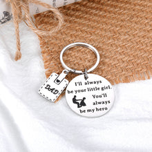 Load image into Gallery viewer, Fathers Day Gift Keychain for Dad Step Father in Law from Kids Daughter Dad Birthday Christmas Gifts for Men Him Papa Valentines Thanksgiving Present from Girls to Daddy Stepdad Keyring
