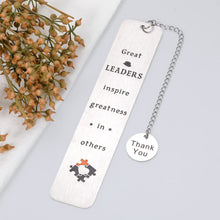 Load image into Gallery viewer, Bosses Day Gift for Women Men Thank You Bookmark with Chain for Leader Mentor Supervisor PM Boss Lady Birthday New Job Promotion Present for Office Coworker Retirement Farewell Holiday Christmas Gift
