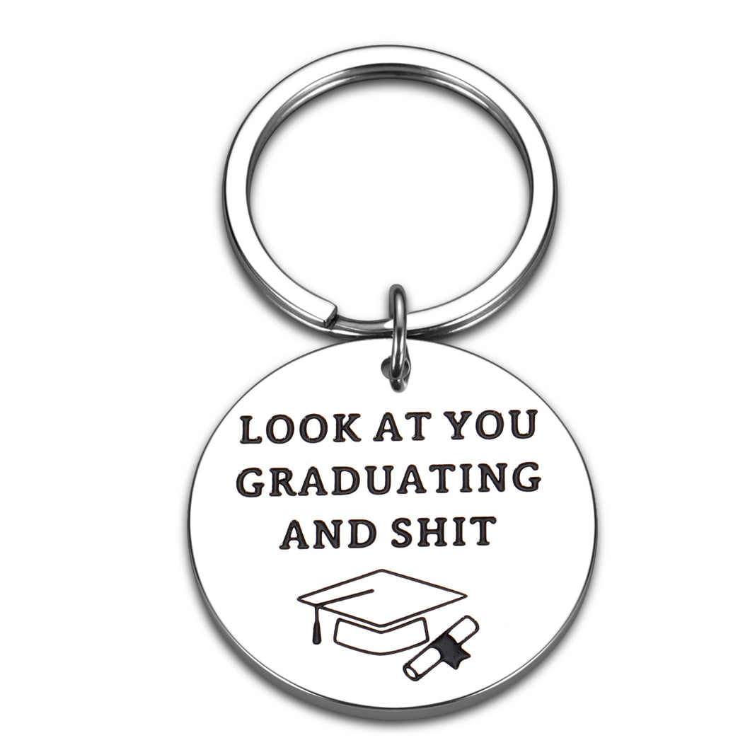Funny College Graduation Gifts for Him Her Boy Girl Class of 2022 Nursing Medical School Grad Graduation Gifts for High School Student Son Daughter Senior PhD Master Degree Graduation Gift Keychain