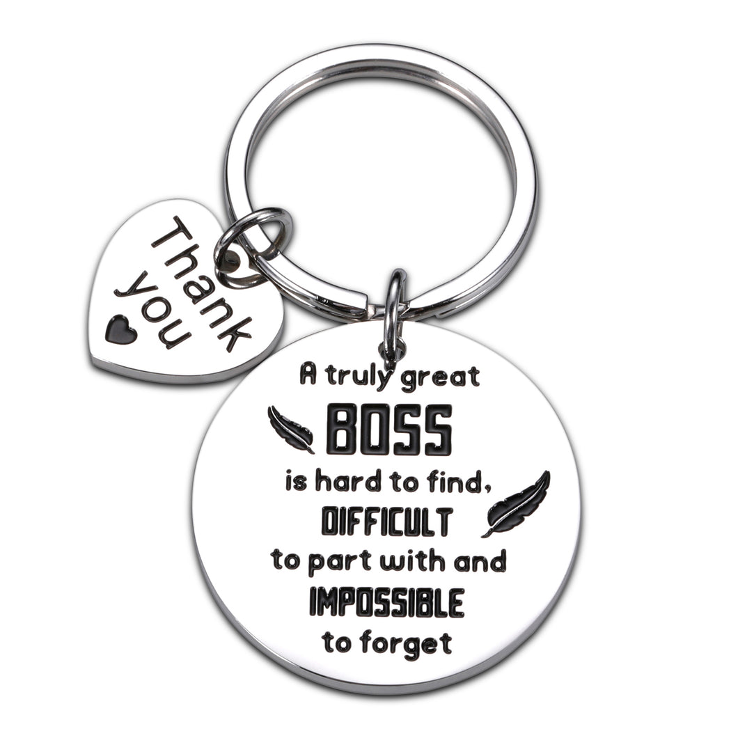 Boss Gifts for Men Women Birthday Christmas Key Chain for Boss Day Gifts for Leaders Employers Mentor Thank You Farewell Going Away Retirement Gifts for Boss Female Male from Coworkers Office Jewelry