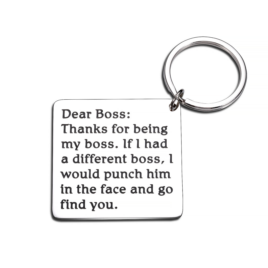 Boss Appreciation Gifts for Female Male Bosses Day Key Chain Principal New Job Promotion Gifts for Leader Mentor Superior Thank You Boss Leaving Going Away Retirement Gifts for Boss Birthday Christmas