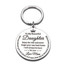 Load image into Gallery viewer, Christmas Stocking Stuffer Birthday Gifts for Daughter Teen Girls Gifts from Mom Valentine&#39;s Day Inspirational Keychain Encouragement Gifts for Daughter Graduation Gifts for Step Daughter in Law
