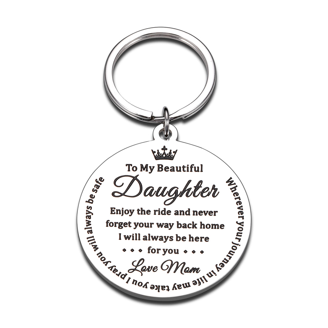 Christmas Stocking Stuffer Birthday Gifts for Daughter Teen Girls Gifts from Mom Valentine's Day Inspirational Keychain Encouragement Gifts for Daughter Graduation Gifts for Step Daughter in Law