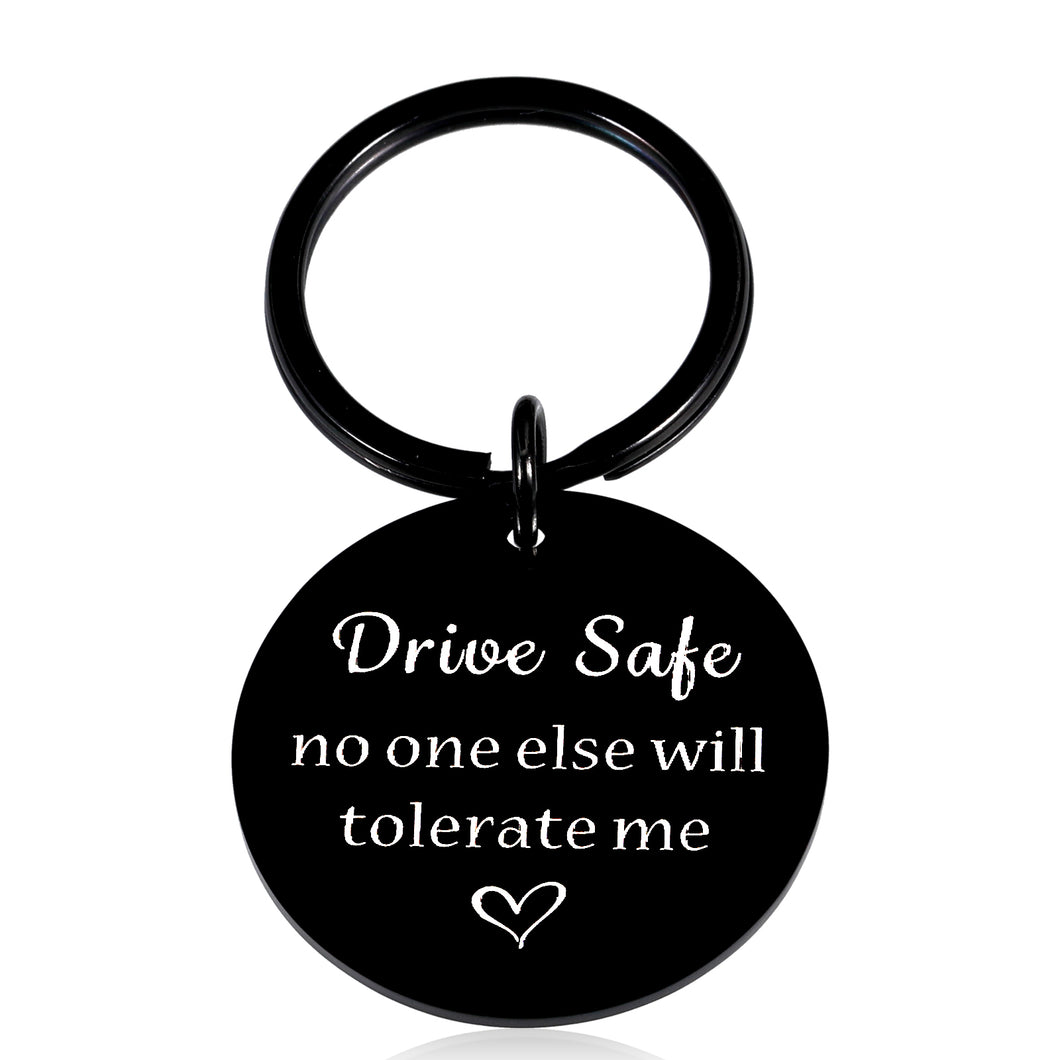 Drive Safe Keychains for Boyfriend Gifts from Girlfriend Cute Valentine's Christmas Gifts for Him Her Husband Birthday Presents from Wife Fiance Couple Gifts New Driver Gifts for Son Friend Women Men