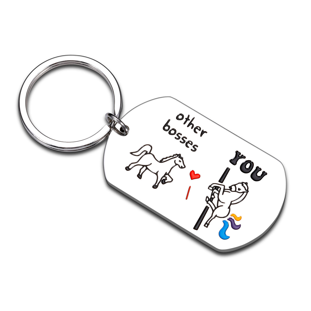 Funny Boss Day Gifts Keychain for Men, Boss Lady Gifts for Women Office, Gifts for Bosses Female Male Leaving, Coworker Employee Appreciation Gift for Mentor Manager Supervisor Leader Retirement