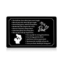 Load image into Gallery viewer, Mens Stocking Stuffer Christmas Gifts for Dad from Daughter Son to Father Daddy Gifts Metal Wallet Card for Fathers Day Birthday Gifts for Stepdad Father in Law Gifts for Dad Appreciation Thank You

