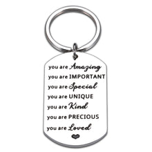 Load image into Gallery viewer, Inspirational Birthday Gift for Women Men Funny Keychain for Friend BFF Her Him Thank You Appreciation Gift for Coworker Boss Teacher Graduation to Daughter Son from Mom Dad Thanksgiving Christmas

