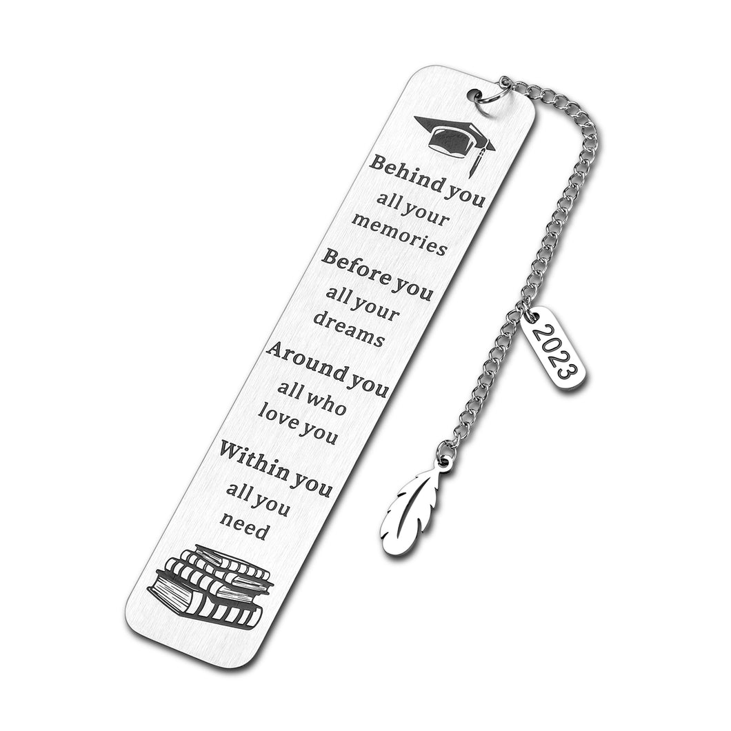 2023 Graduation Gifts for Her Him, Inspirational Bookmark Gifts for Women Men, Senior Grad Gifts 2023 High School College Nurse Student Christmas Gifts Personalized Bookmark for Boy Girl Son Daughter