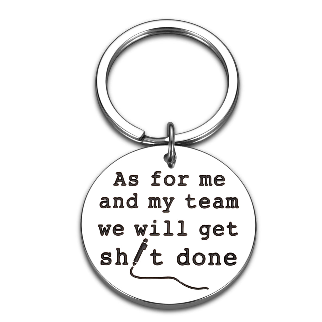 Funny Team Gifts for Boss Manager Employee Appreciation Gifts for Coworker Female Male Boss Superior Leader Manager Sarcastic Holiday Gifts Bosses Day Team Get Shit Done Novelty Gag Office Keychain
