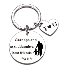 Load image into Gallery viewer, Grandpa Gifts Key Chain for Grandpa Christmas Birthday Gifts for Grandpa Daddy New Grandpa Granddaughter Gift Ideas for Fathers Day Family Gifts for Grandfather Dad Retirement Stocking Stuffers
