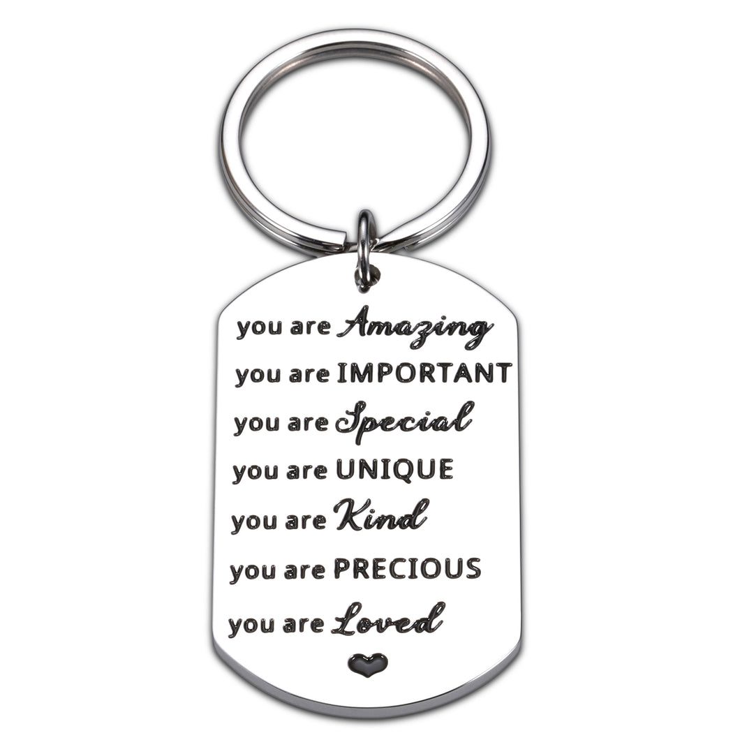 Inspirational Birthday Gift for Women Men Funny Keychain for Friend BFF Her Him Thank You Appreciation Gift for Coworker Boss Teacher Graduation to Daughter Son from Mom Dad Thanksgiving Christmas