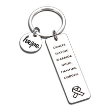 Load image into Gallery viewer, Breast Cancer Survivor Gifts Key Chain for Women Friends Comfort Items for Chemo Patients Christmas Stocking Stuffers Gifts for Cancer Patient Mom Daughter Ovarian Breast Cancer Awareness Accessories
