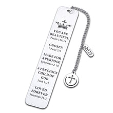 Load image into Gallery viewer, Inspirational Christian Bookmark Gifts for Women Bible Verse Bookmark for Girl Daughter Christmas Stocking Stuffers Birthday Gift for Female Friend Sister Book Lover Baptism Religious Church Bulk Gift
