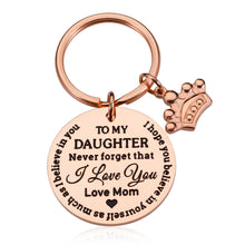 Load image into Gallery viewer, Christmas Stocking Stuffer Gift for Daughter, Inspirational Keychain for Daughter from Mom, Valentine&#39;s Day Gifts for Teen Girls, Graduation Gifts for Her, Birthday Gifts for Daughter in Law Adult
