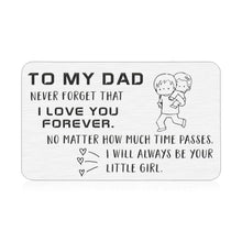 Load image into Gallery viewer, Fathers Daughter Gifts Wallet Card for Dads Birthday Christmas Gifts for Dad Daddy from Daughter Teenager Girls to Papa Step Father in Law Bonus Dad Gifts for Valentines Fathers Day Stocking Stuffer
