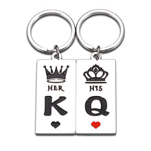 Load image into Gallery viewer, His and Her Couple Gifts Matching Keychain for Anniversary Christmas Birthday Gifts for Husband Boyfriend from Girlfriend Wife Wedding Engagement Gifts for Couples Groom Bride to be Newlywed Gift

