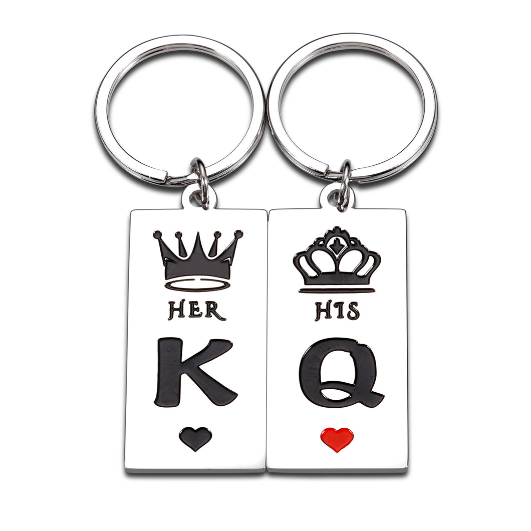 His and Her Couple Gifts Matching Keychain for Anniversary Christmas Birthday Gifts for Husband Boyfriend from Girlfriend Wife Wedding Engagement Gifts for Couples Groom Bride to be Newlywed Gift