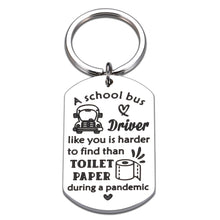 Load image into Gallery viewer, Funny Bus Driver Appreciation Gifts Keychain for Women Men School Bus Driver Day Retirement Christmas Gifts for Bus Driver End of Year Back to School Pandemic Gift for Son Daughters School Bus Driver
