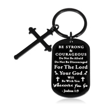 Load image into Gallery viewer, Inspirational Christian Gifts Cross Keychain for Women Men Religious Easter Gifts for Kids Adults Faith Bible Verse Accessories for Sunday School Prayer Reminder Gift Catholic Church Baptism Favors
