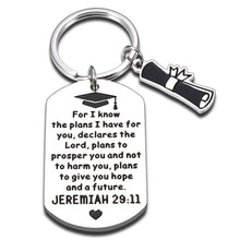 Load image into Gallery viewer, College Graduation Gifts for Her Him 2022, Inspirational Grad Gifts Keychain for Women Men, High School 8th Grade Graduation Gift for Girl Boy Son Daughter Friend, Class of 2022 Graduation Party Favor

