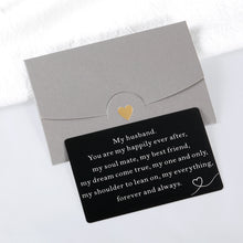 Load image into Gallery viewer, Husband Birthday Christmas Gifts for Him Men Wallet Card for Wedding Anniversary Valentines Fathers Day Present for Husband Boyfriend from Wife Girlfriend Mens Stoking Stuffers You Are My Everything
