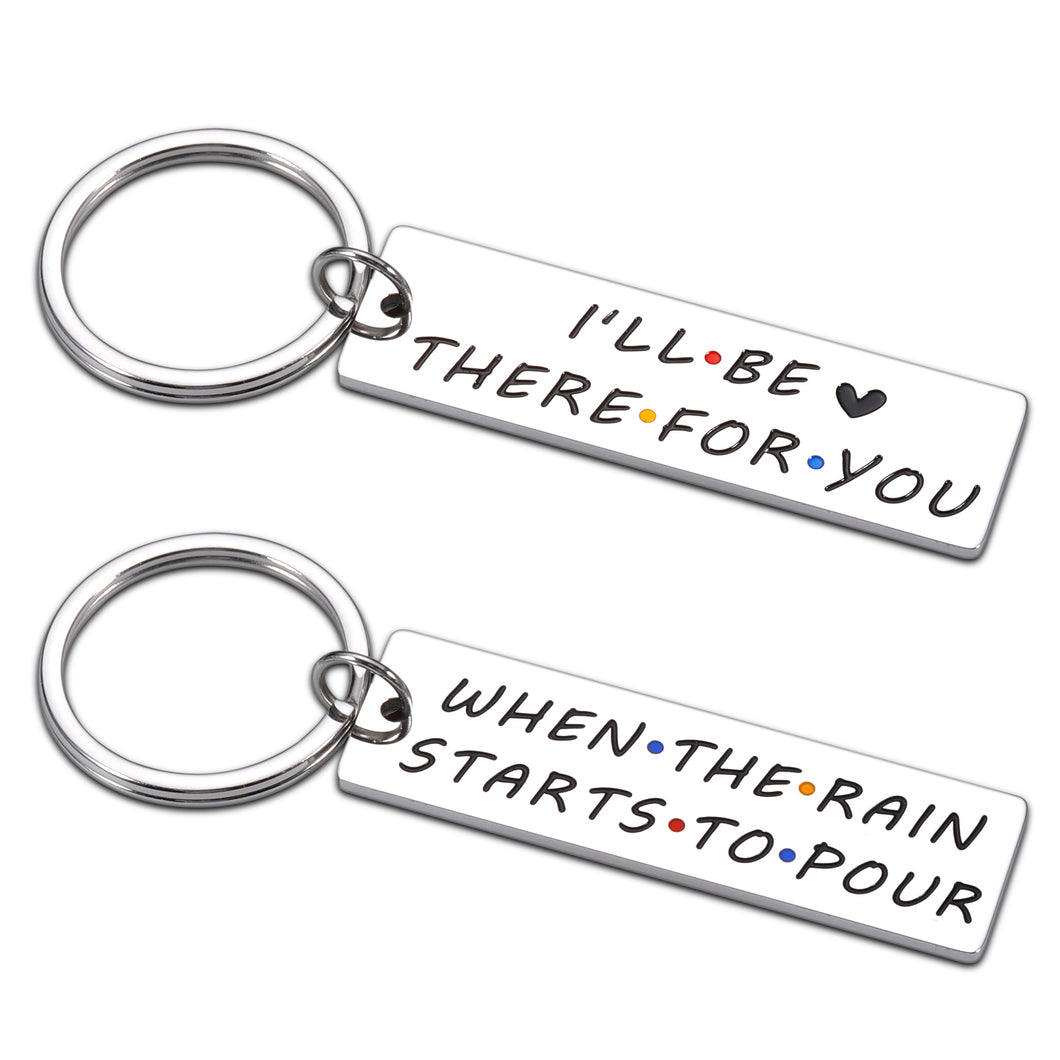 Friends TV Show Merchandise for Best Friend Thank You Gifts Keychain for Women Mens Stocking Stuffers Gifts for Christmas Birthday Friendship Presents for Coworkers Boss Two-sided Wedding Jewelry