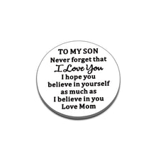 Load image into Gallery viewer, Christmas Stocking Stuffer for Son from Mom, Inspirational Gifts for Teen Kid Boys, Birthday Gifts for Son Adult, Graduation Gifts for Him Son in Law, Pocket Hug Token Valentine&#39;s Day Gifts to My Son
