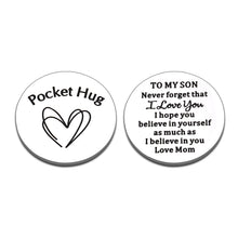 Load image into Gallery viewer, Christmas Stocking Stuffer for Son from Mom, Inspirational Gifts for Teen Kid Boys, Birthday Gifts for Son Adult, Graduation Gifts for Him Son in Law, Pocket Hug Token Valentine&#39;s Day Gifts to My Son
