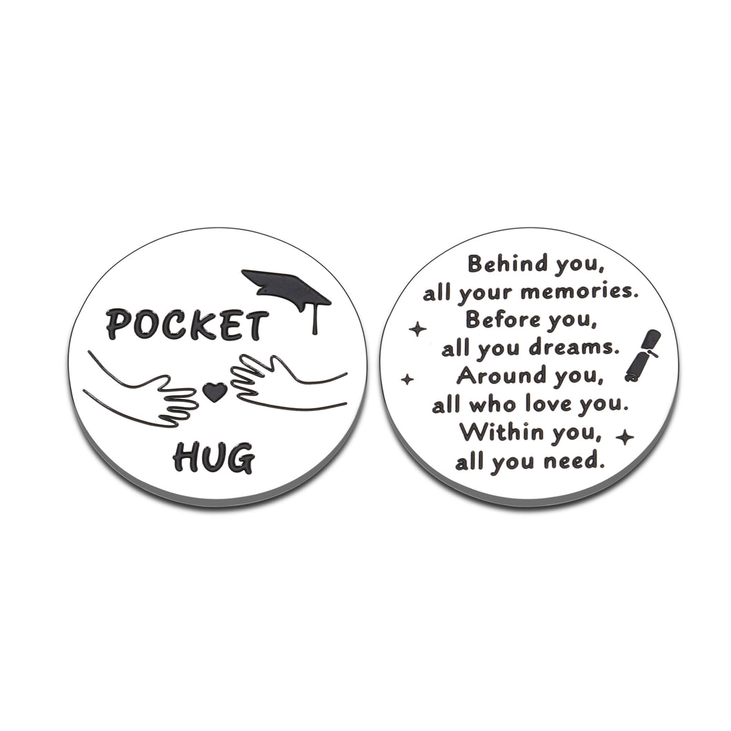 Class of 2022 Graduation Gifts for Her Him Boys Girls College Master Degree PhD Graduation Gift for High School Senior Grad Nursing Medical School Graduation Gifts for College Student Pocket Hug Token