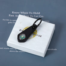 Load image into Gallery viewer, Delujouberst Inspirational Gift Keychain The Adventure Begins Moving Gift for Women Man

