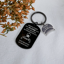 Load image into Gallery viewer, Coach Christmas Thank You Gift Football Soccer Volleyball Baseball Softball Cheer Coach Appreciation Gift for Men Sports Coach Gift for Women Team Keychain Gift Birthday Retirement Present for Him Her
